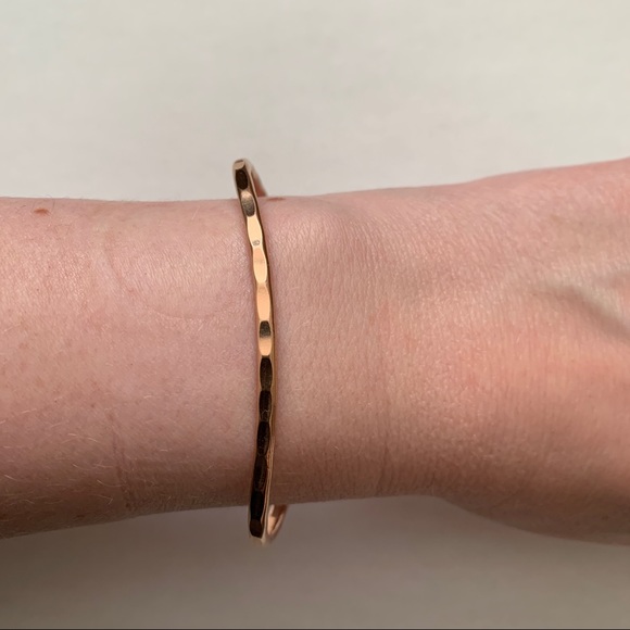 Small Rose Gold Fill Cuff Bracelet - Picture 3 of 6